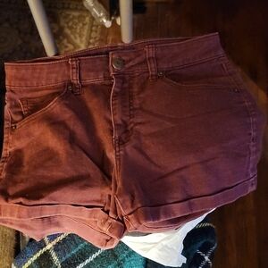 Aeropostale High Waist Maroon Shorts